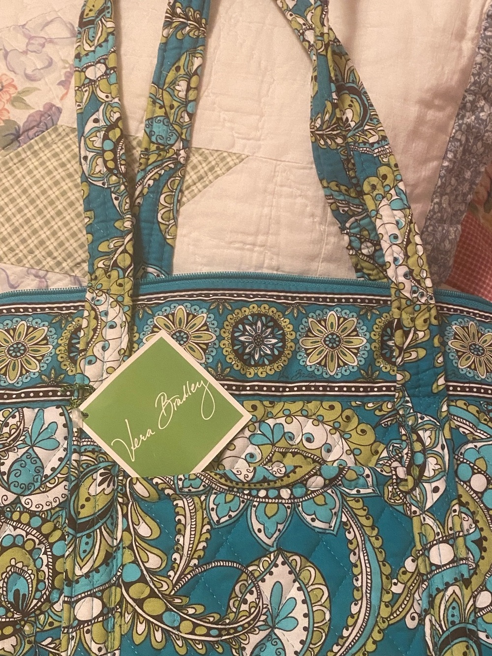 Vera Bradley NEW vintage pattern:
Classic Peacock Paisley,retired pattern Mandy
